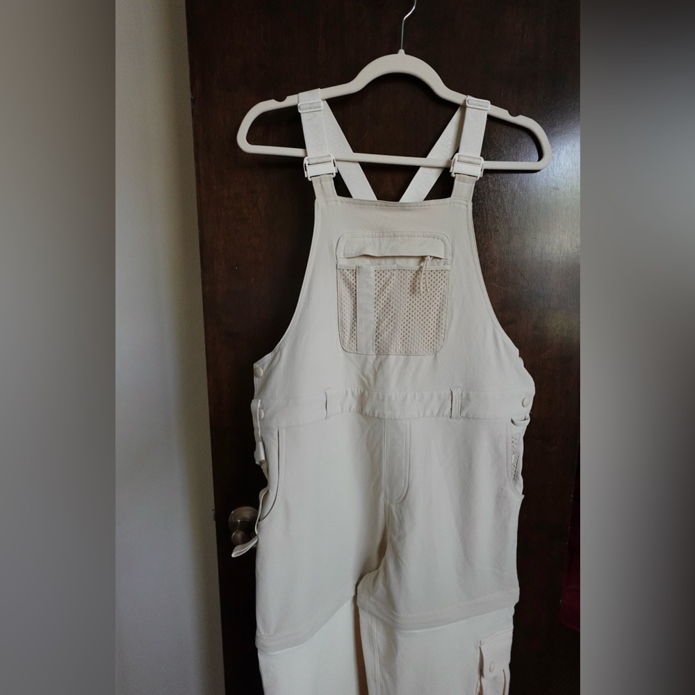 Outdoor Voices RekTrek Zip-Off Overall Medium Linen/Vanilla/Sugar